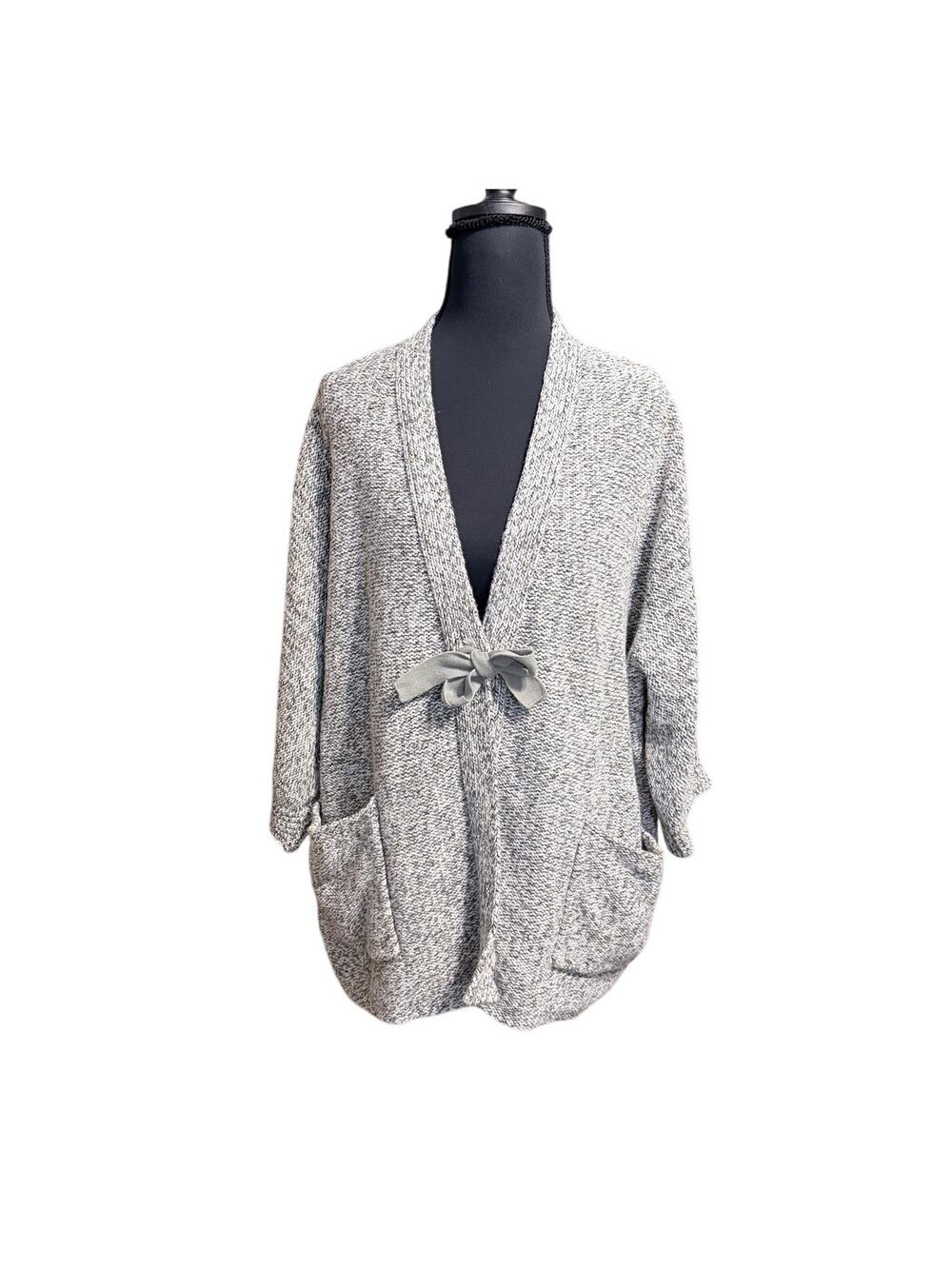 Purejill J. Jill olive green heathered knit cardigan sweater plus size 1X cotton
